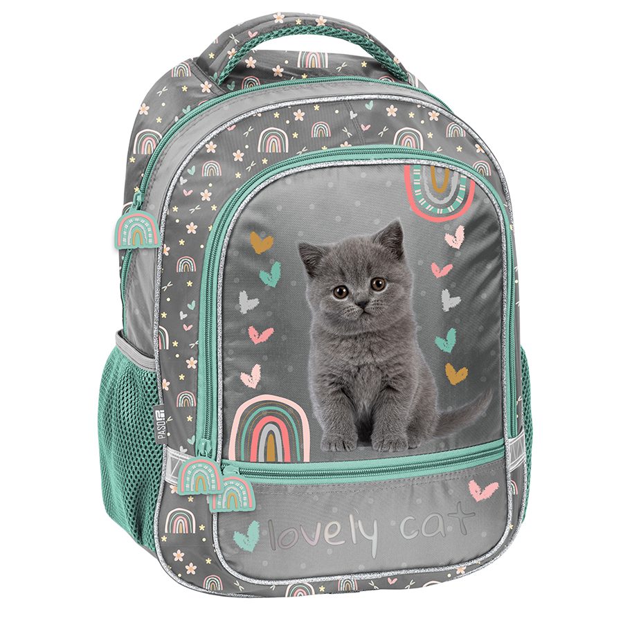 Magnifique sac à dos d'école Chat