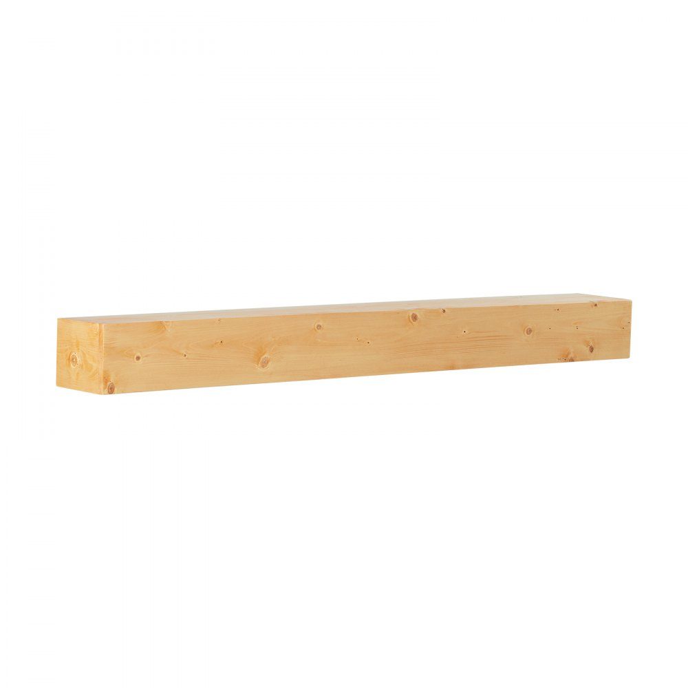 Kaminsims, 152,4 x 20,3 x 15,2 cm, Tragkraft: 22,7 kg, Naturholz, Kaminsims über dem Kamin, schwebendes Bauernhaus-Wandregal, handgefertigtes Kaminsims aus Holz, Wanddekoration, rustikales Naturholz