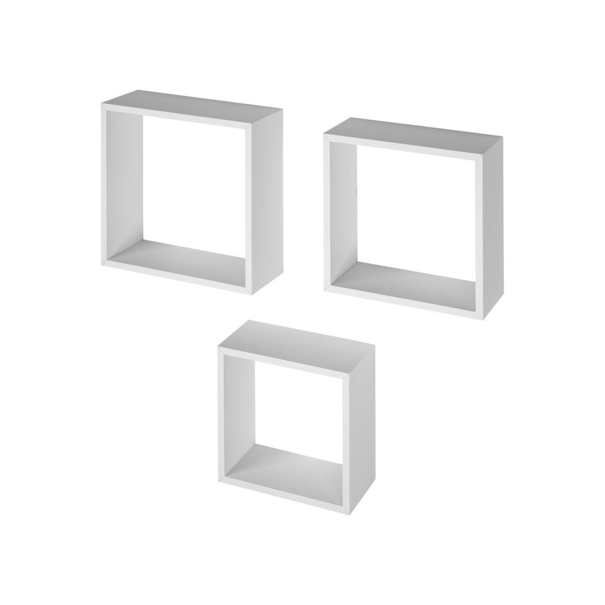 LIVARNO® Plankkubusset (Plankkubusset van 3 30 x 30 cm, wit)