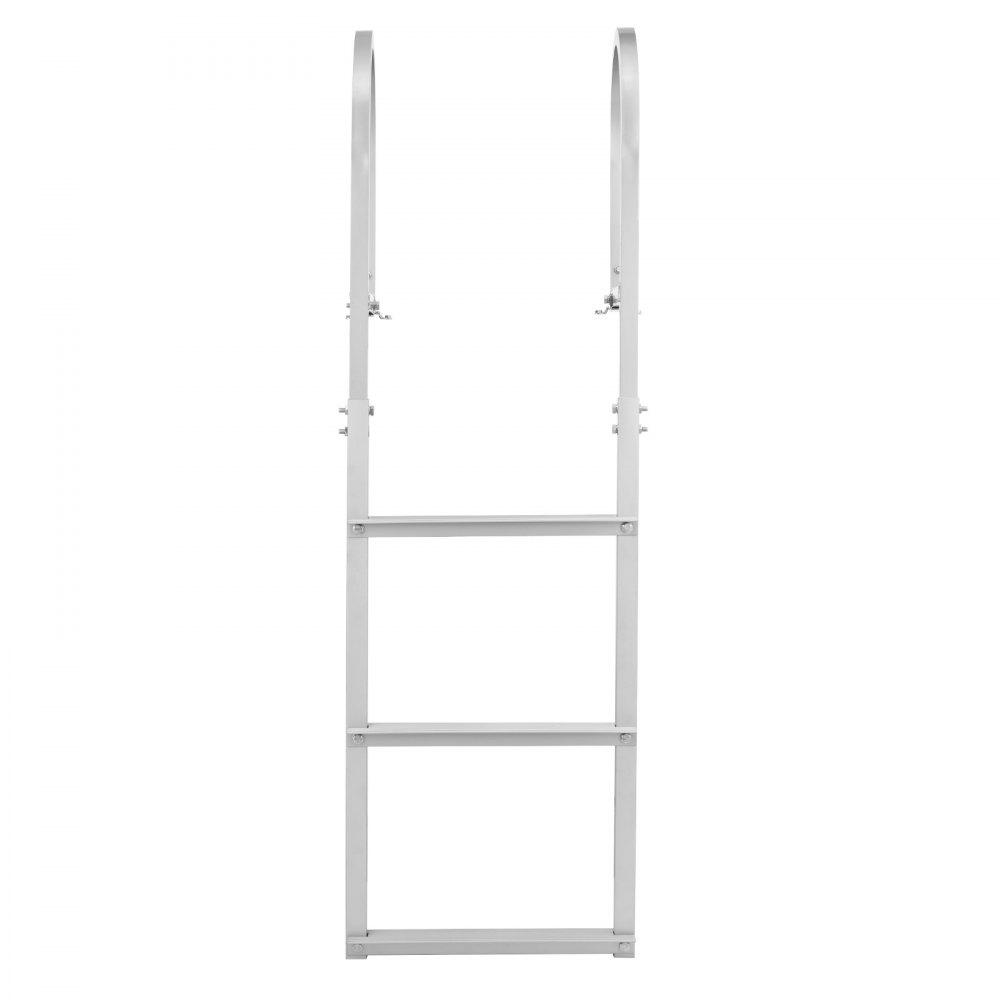 Échelle de quai 3 marches amovibles, capacité de charge de 226 kg, échelle de bateau ponton en alliage d'aluminium avec marche de 8,3 cm de large et tapis en caoutchouc antidérapant pour embarquement de bateau/lac/piscine Échelle de quai 3 marches amovibles, capacité de charge de 226 kg, échelle de bateau ponton en alliage d'aluminium avec marche de 8,3 cm de large et tapis en caoutchouc antidérapant pour embarquement de bateau/lac/piscine
