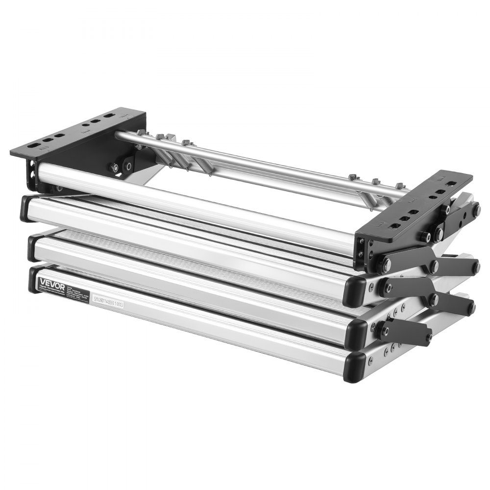 Retractable RV Stairs (3 Steps), RV Steps with 400lb Load Capacity, Aluminum Alloy Telescopic Folding Entry Stairs, Non-Slip Steel Frame for Caravan