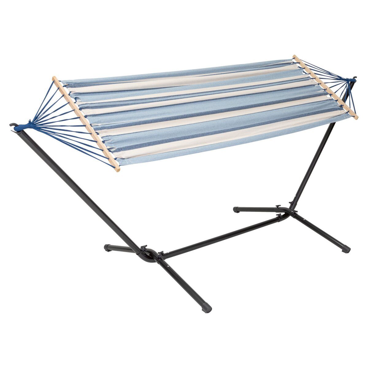 LIVARNO home hammock, with frame, blue stripes