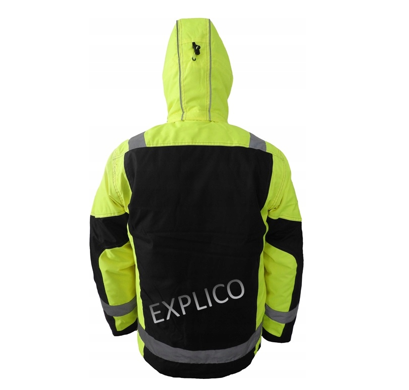 Premium Edition warm winter jacket with reflectors and hood winter jacket waterproof yellow