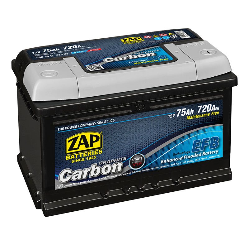 Zap Piastów Zap Carbon Efb 75ah 720a Low – Nr kat. 575 08