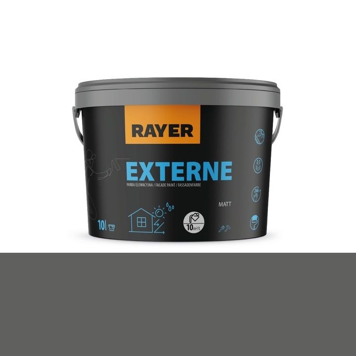 RAYER gevelverf 10L grafiet – hoogwaardige en duurzame buitenverf RAYER gevelverf 10L grafiet – hoogwaardige en duurzame buitenverf