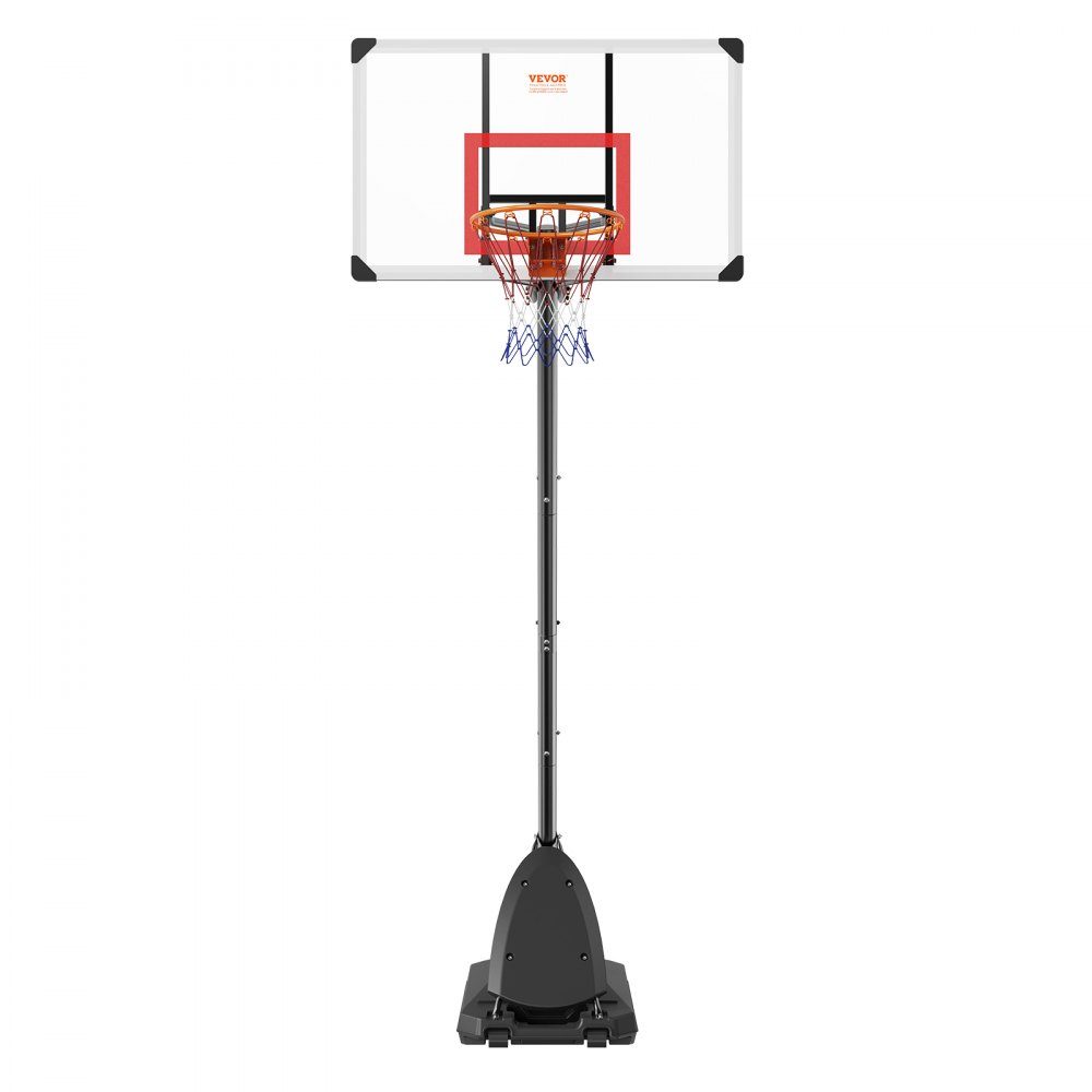 Basketballkorb Outdoor-Basketballkorb mit Ständer 232-305 cm höhenverstellbar, Φ 483 mm Basketballständer mit Rollen, Basketball-Set für Kinder & Erwachsene Ständer & befüllbarer Sockel Schwarz