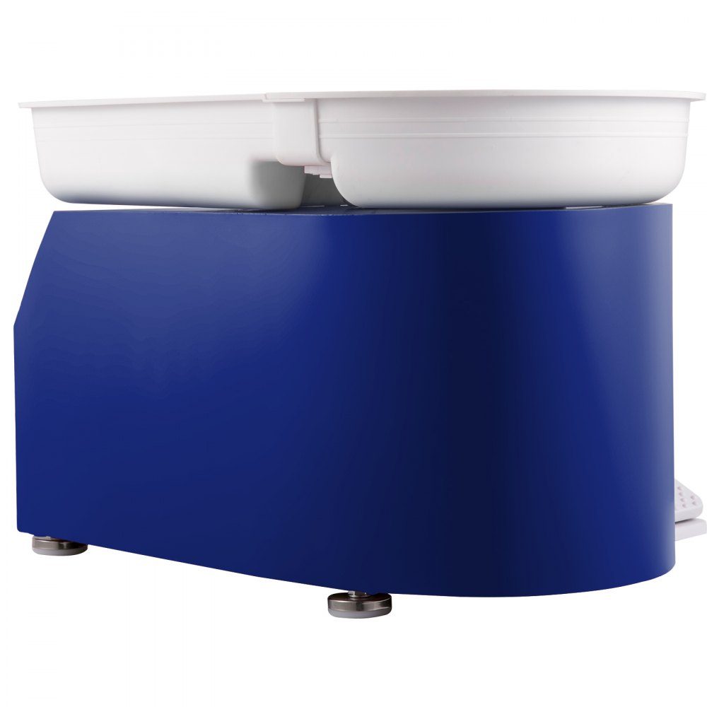 Pottery Wheel 350W Ceramic Disc Machine 220V Electric Pottery Wheel 28cm Turntable Foot Pedal Adjustment 60dB Turntable Pottery DIY Craft 300rpm Blue 13.3kg