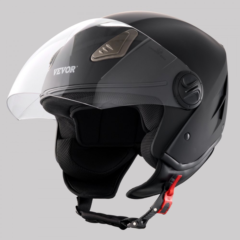Kask motocyklowy kaski motocrossowe 3/4 w rozmiarze L, kaski wykonane z ABS z wymiennymi soczewkami, wygodny kask motocrossowy z certyfikatem ECE, dla młodzieży i dorosłych, czarny Kask motocyklowy kaski motocrossowe 3/4 w rozmiarze L, kaski wykonane z ABS z wymiennymi soczewkami, wygodny kask motocrossowy z certyfikatem ECE, dla młodzieży i dorosłych, czarny