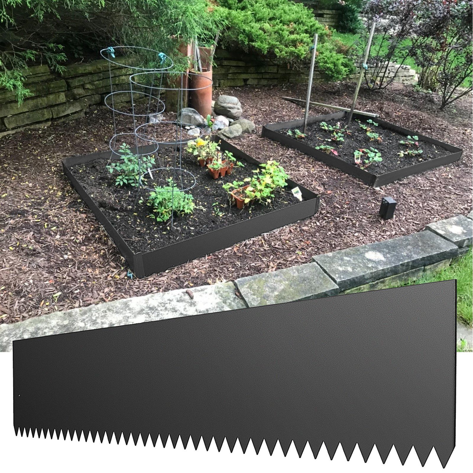 6 Stk. Rasenkante aus Verzinktem Stahl Beetumrandung 101,6cm Länge 20,3cm Höhe Beeteinfassung Biegbar Mähkante 1,8mm Stärke Gartenpalisade Ideal für Anpflanzungen in Gärten Wege Höfe 6 Stk. Rasenkante aus Verzinktem Stahl Beetumrandung 101,6cm Länge 20,3cm Höhe Beeteinfassung Biegbar Mähkante 1,8mm Stärke Gartenpalisade Ideal für Anpflanzungen in Gärten Wege Höfe