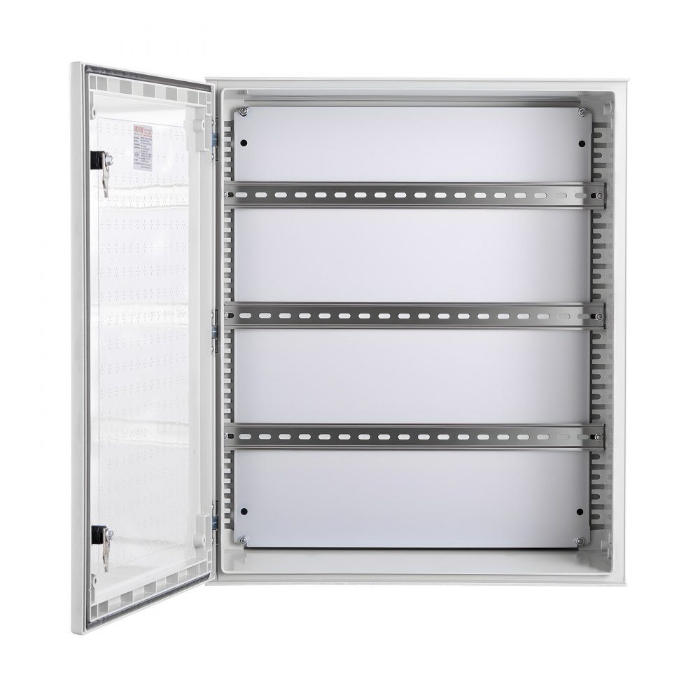 Electrical cabinet NEMA steel enclosure, 600x500x230mm, NEMA 4X fiberglass electrical enclosure, IP66 waterproof and dustproof, suitable for indoor and outdoor use, mounting plate included