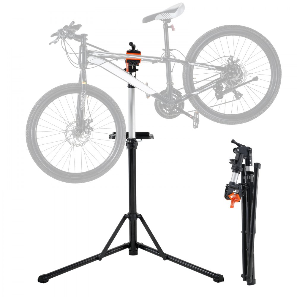 Bicycle repair stand, bicycle repair stand, bicycle repair stand, heavy duty repair stand 30kg, 102-160cm, height adjustable bicycle stand with 360° rotating clamp head