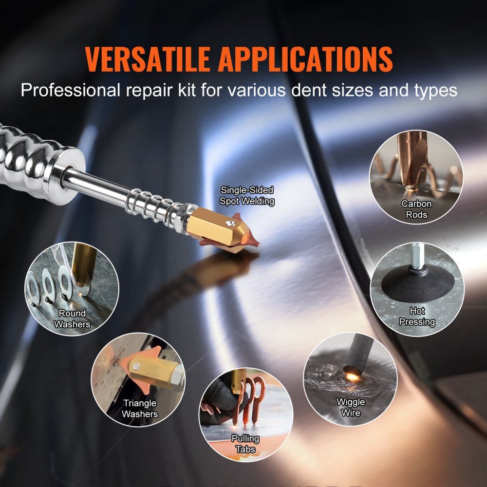 Dent Spotter, 1.8kW Spot Welder, Dent Puller with Auto/Manual Welding and 7 Versatile Modes, Body Spot Welder for Repairing Dents on Cars and Trucks