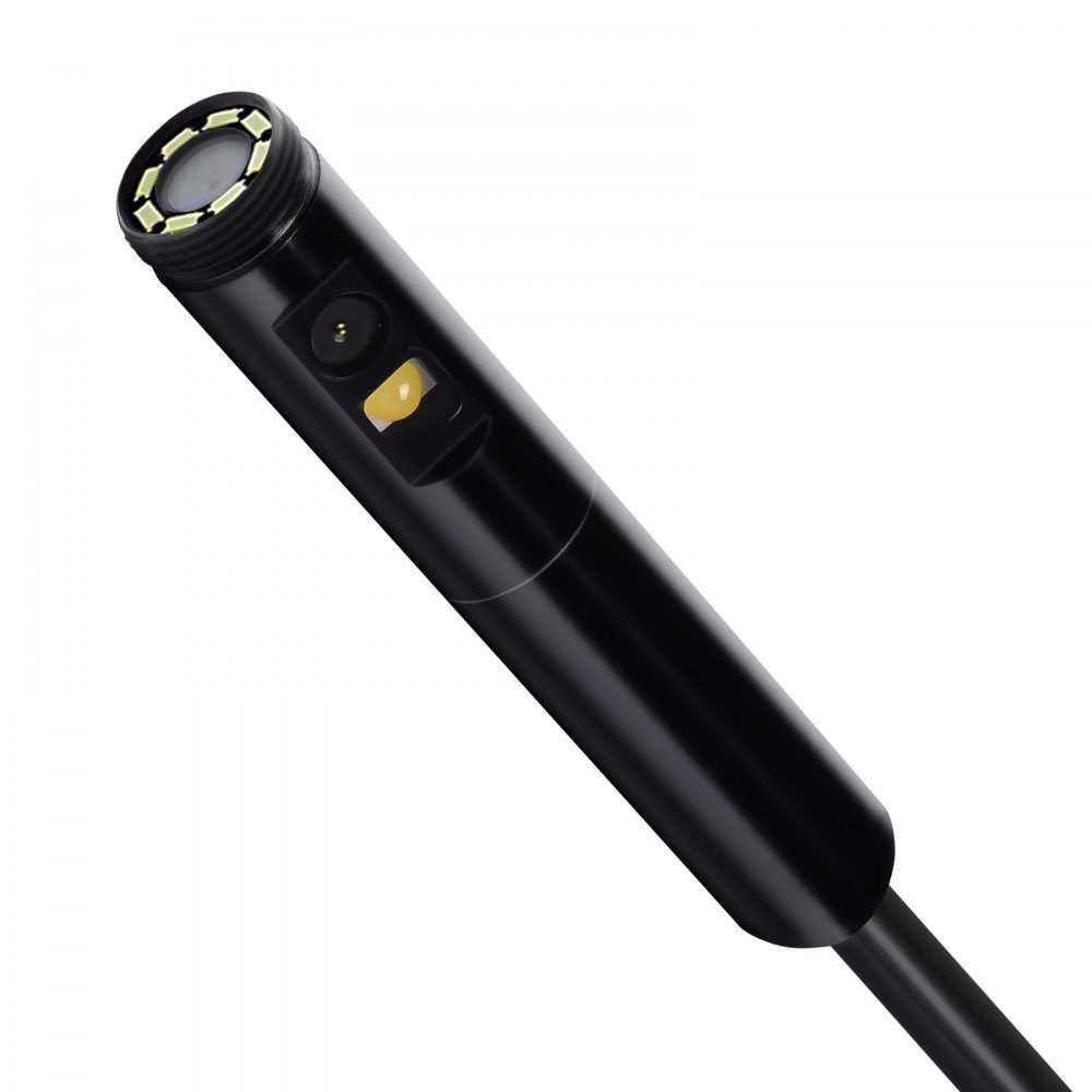 Endoskopkamera mit Licht, Doppelobjektiv-Endoskop für Android und iOS, 1920P HD-Inspektionskamera mit 8+1 LED-Licht, 2x Zoom, 5 m Kabel, wasserdichte IP67-Kanalkamera für Auto, Sanitär
