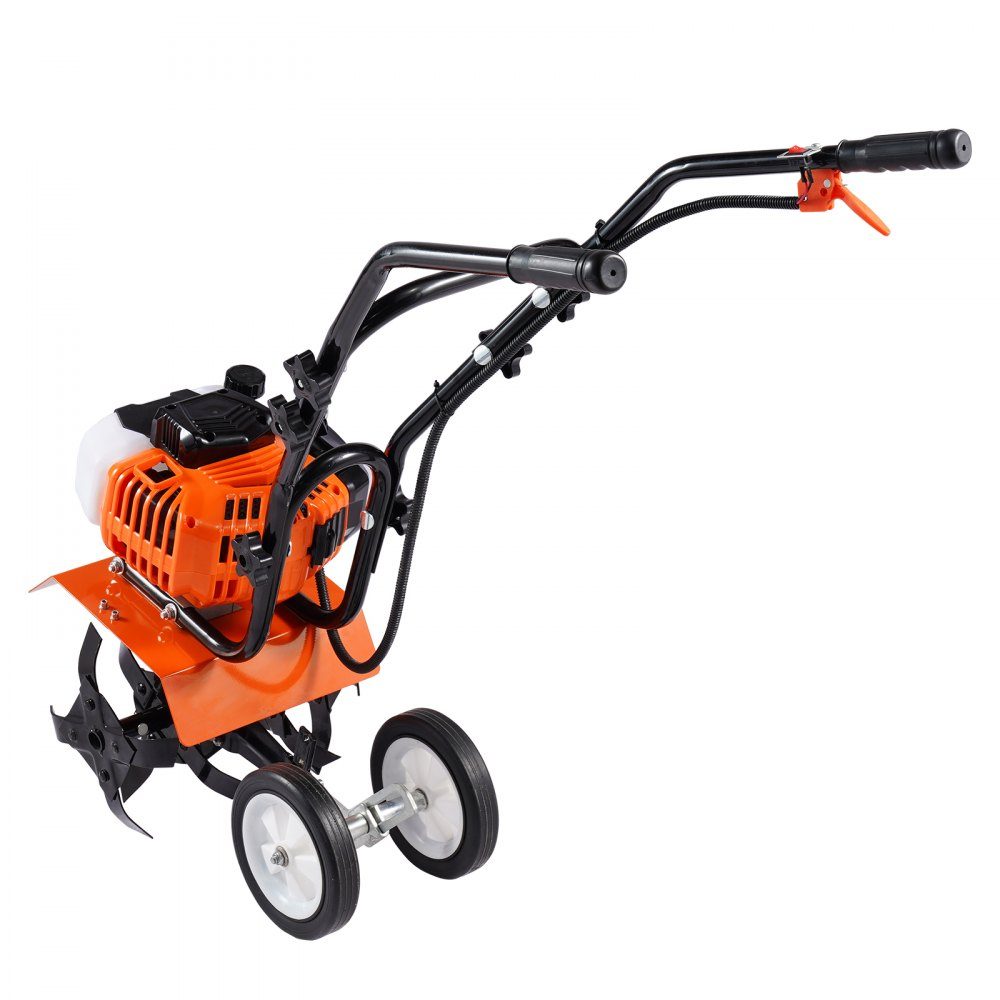 Gartenfräse, 43 CC Hubraum, gasbetriebene Motorhacke, 300 mm Bearbeitungsbreite, Motorfräse, 100 mm Bearbeitungstiefe, Bodenhacke, Stahlbearbeitungsmesser, Bodenfräse, 1110 x 448 x 910 mm, Grubber
