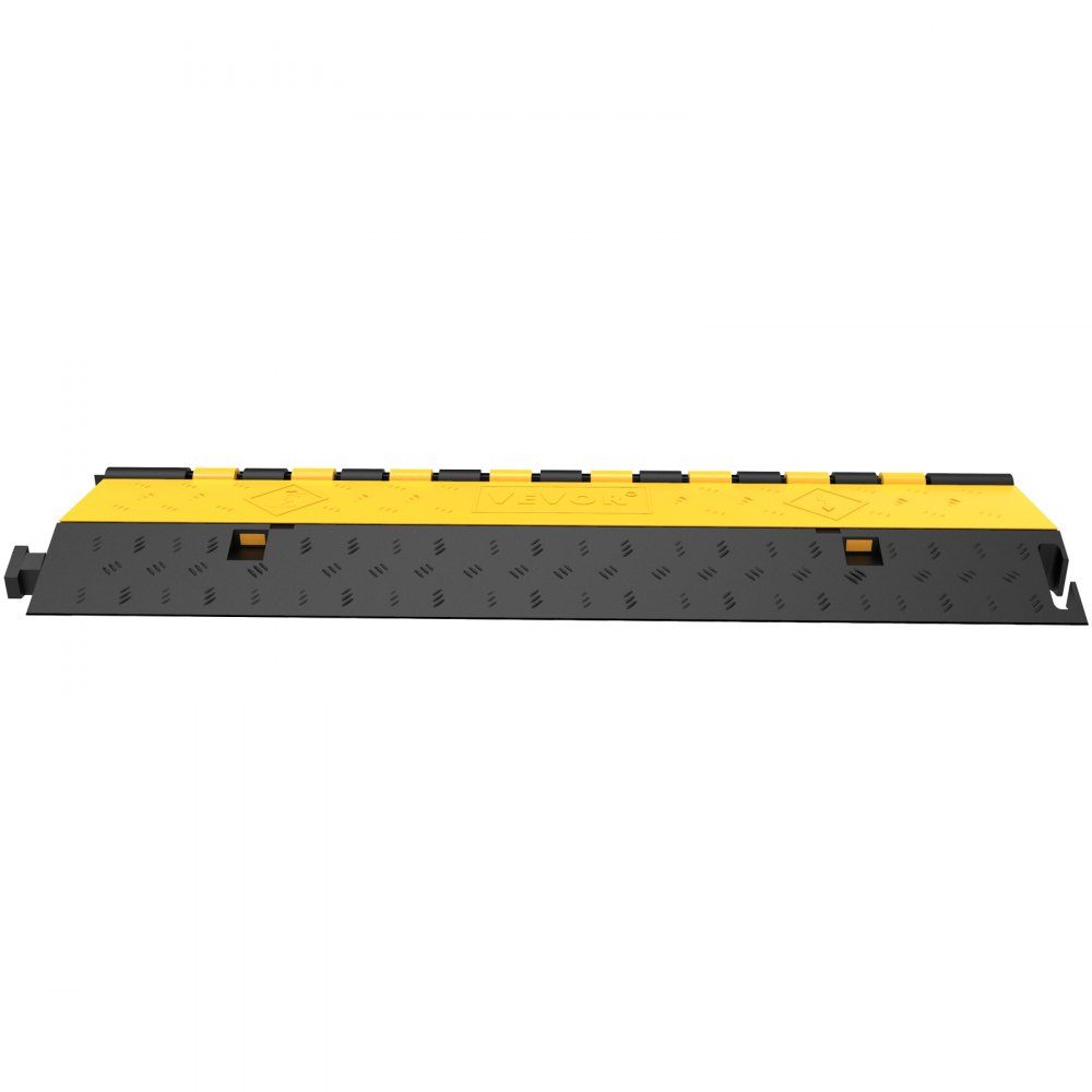 Kabelschutzmatte Kabelkanal Schwarz Kabelkanal Außenbereich 2 Kanäle Heavy Duty 66.000 lb Tragkraft Kabel Draht Kabelabdeckung Rampe Speed ​​Bump Auffahrt 103 x 25,5 x 5 cm
