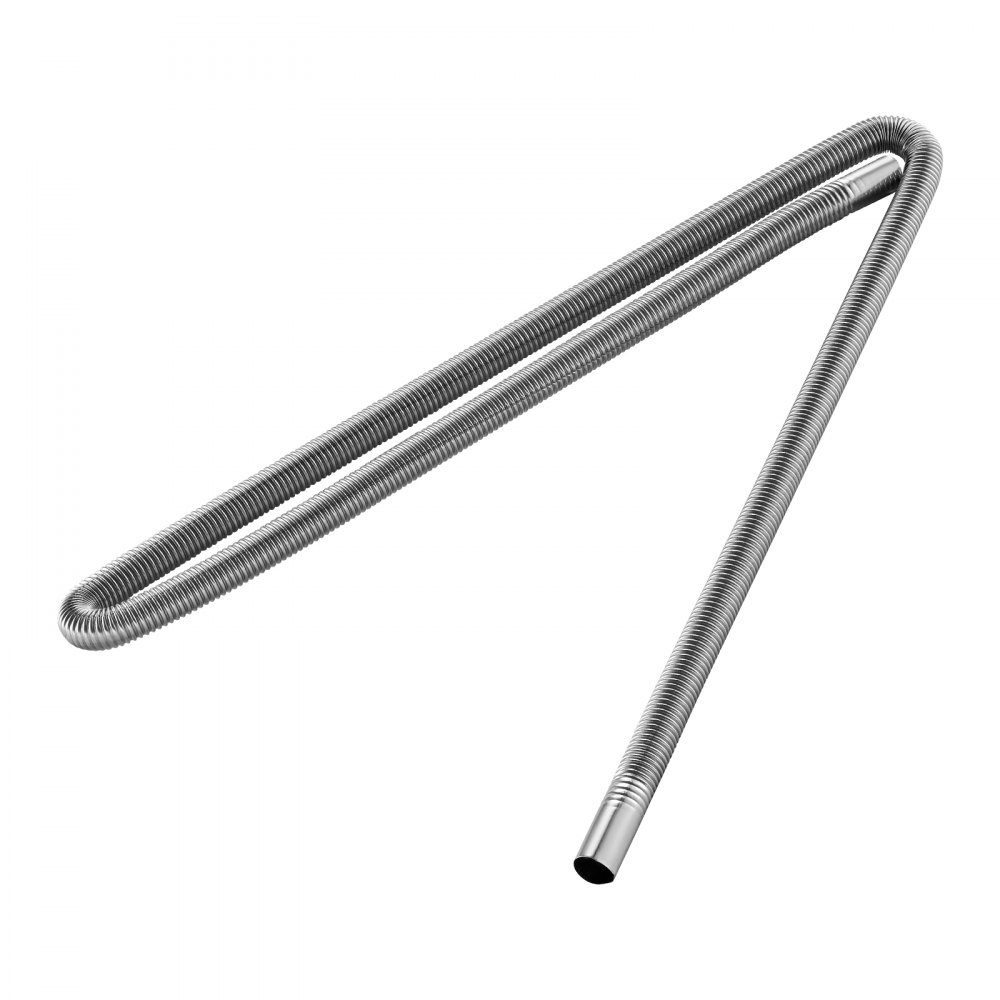Exhaust pipe auxiliary heater Flexible exhaust hose 198 cm for car diesel heater with 2 clamps, stainless steel exhaust pipe with Φ 25 mm cross section for 2 kW / 5 kW / 8 kW diesel heaters air heaters