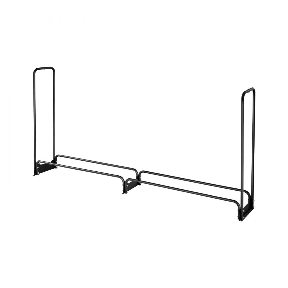 Brennholzregal aus Metall, 259 x 36 x 117 cm, Brennholzregal, Stahlrahmen, pulverbeschichteter Brennholzunterstand, 300 kg mit wasserdichter Abdeckung, Stapelhilfe, Holzunterstand für Veranda, Garten, Terrasse, Hof