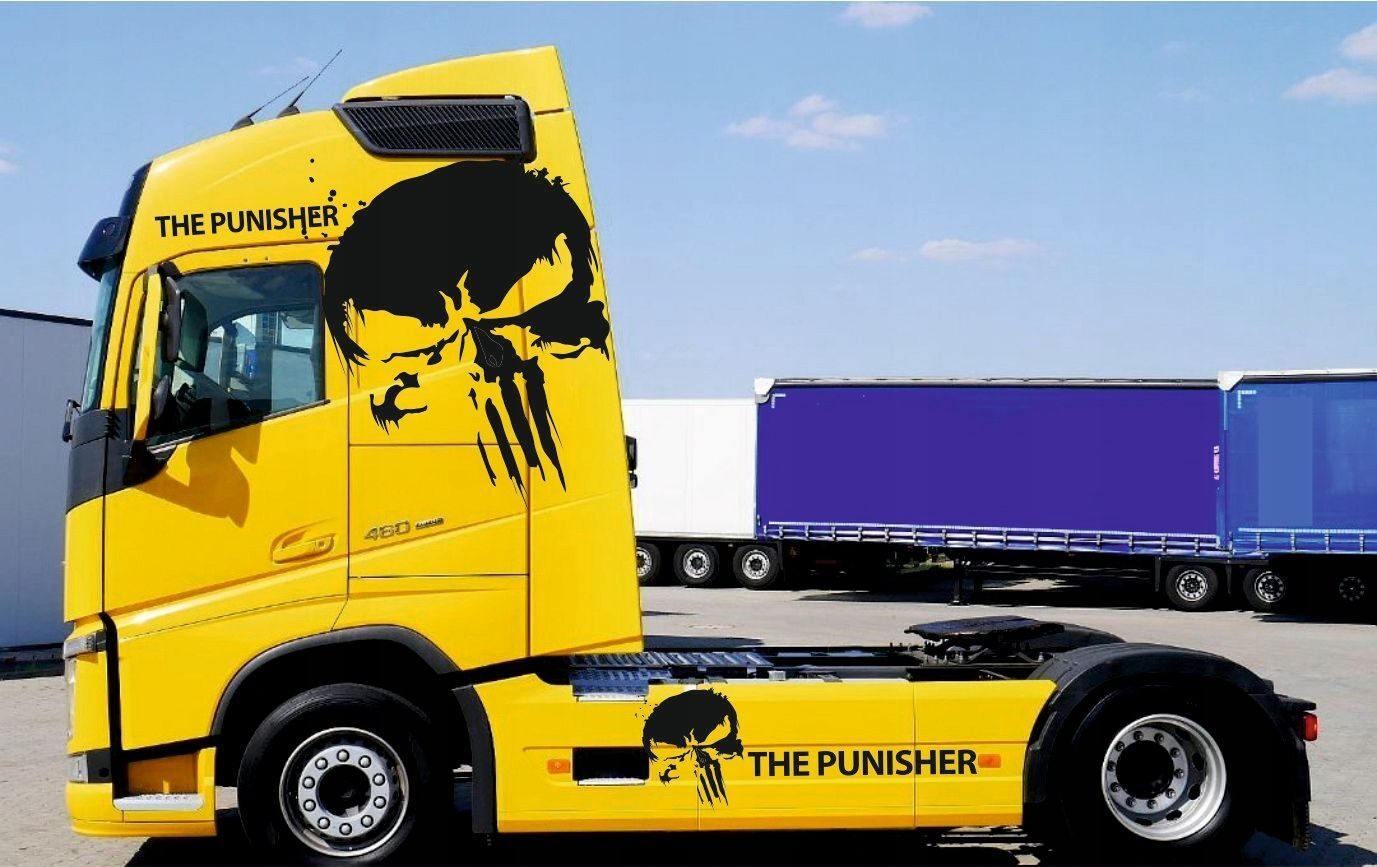 NAKLEJKA z napisem na pojeździe MERCEDES ACTROS VOLVO FH 4 PUNISCHER DAF Zestaw 2