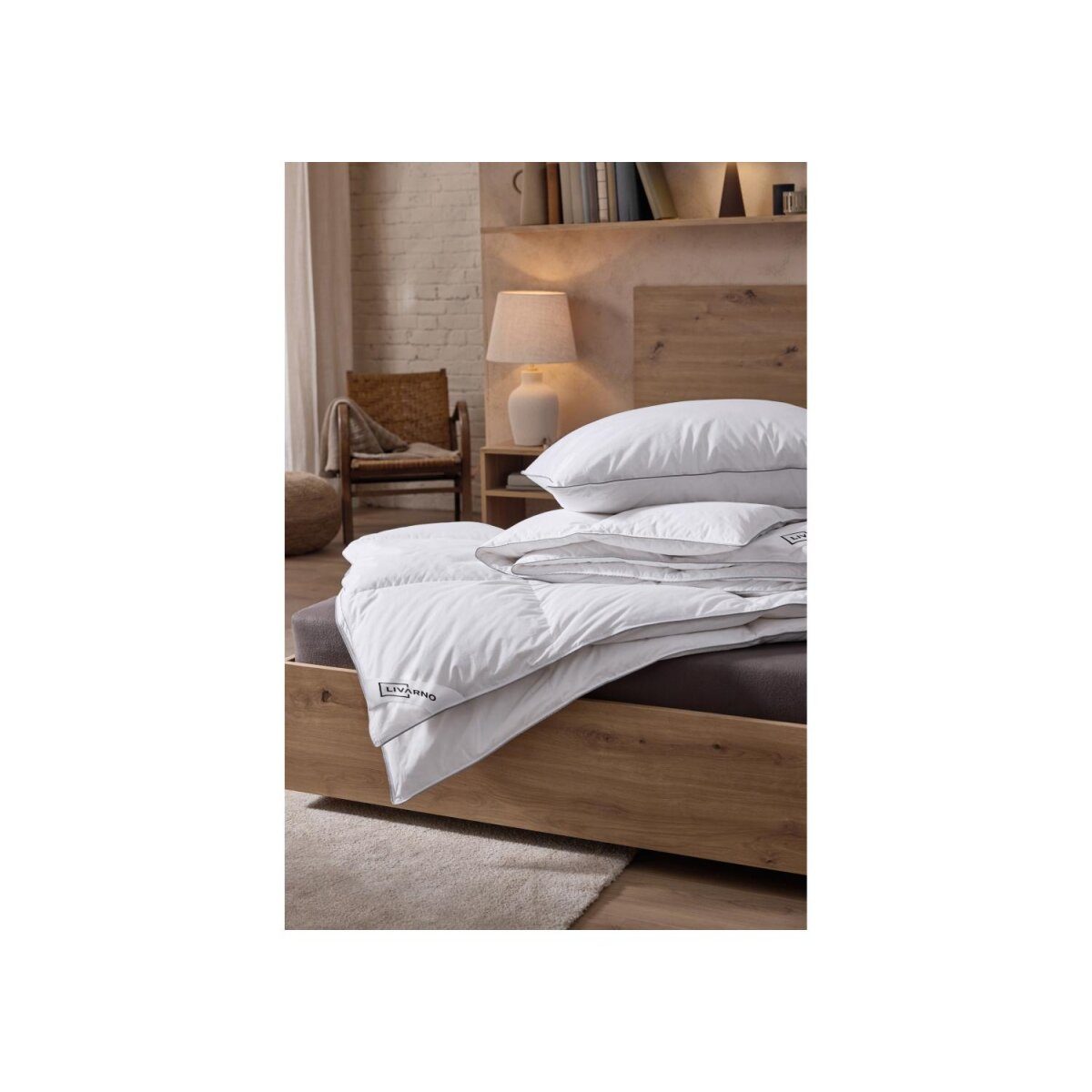 LIVARNO® luxury pillow, with down, 60 x 70 cm