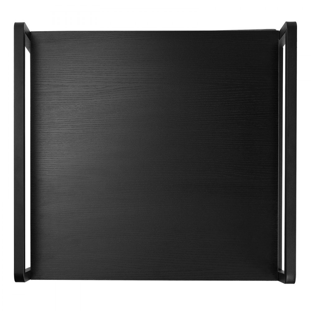 Mini support de Réf. rigérateur sur roulettes, support de réfrigérateur avec capacité de charge de 80 kg, mini table de réfrigérateur avec 2 tiroirs et 4 roulettes, étagère de réfrigérateur mobile pour dortoir, appartement, bureau, noir