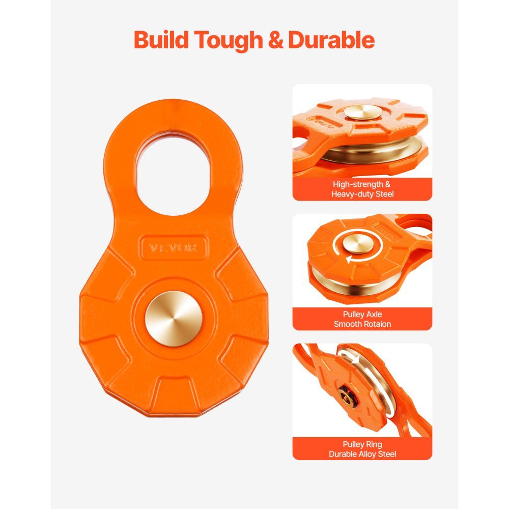 30T winch pulley, pulley system, forestry winch, lifting pulley, rope pulley, off-road recovery accessories for towing and recovery on trucks, tractors, ATVs and UTVs