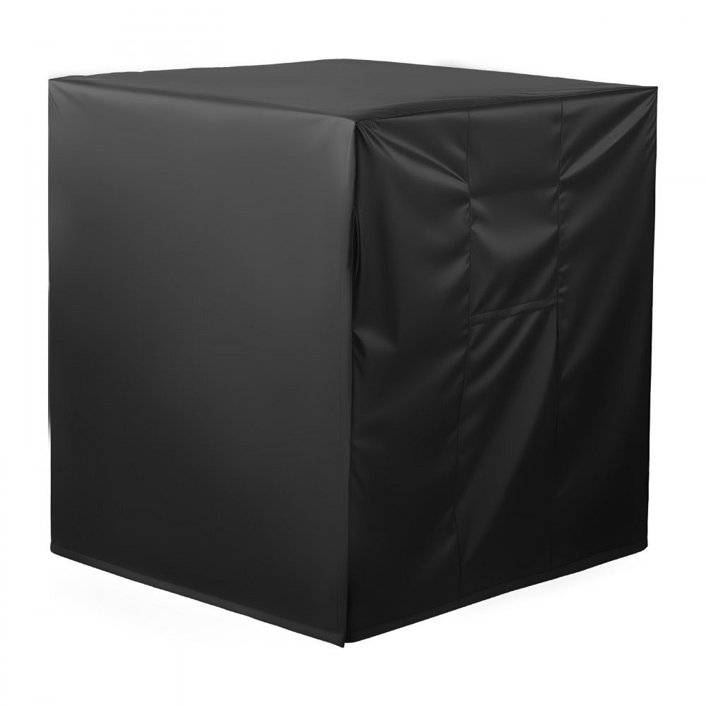 Air Conditioner Cover 960 x 960 x 1010mm Triple Layer Waterproof Polyester Fabric Protective Cover Universal Fit Black