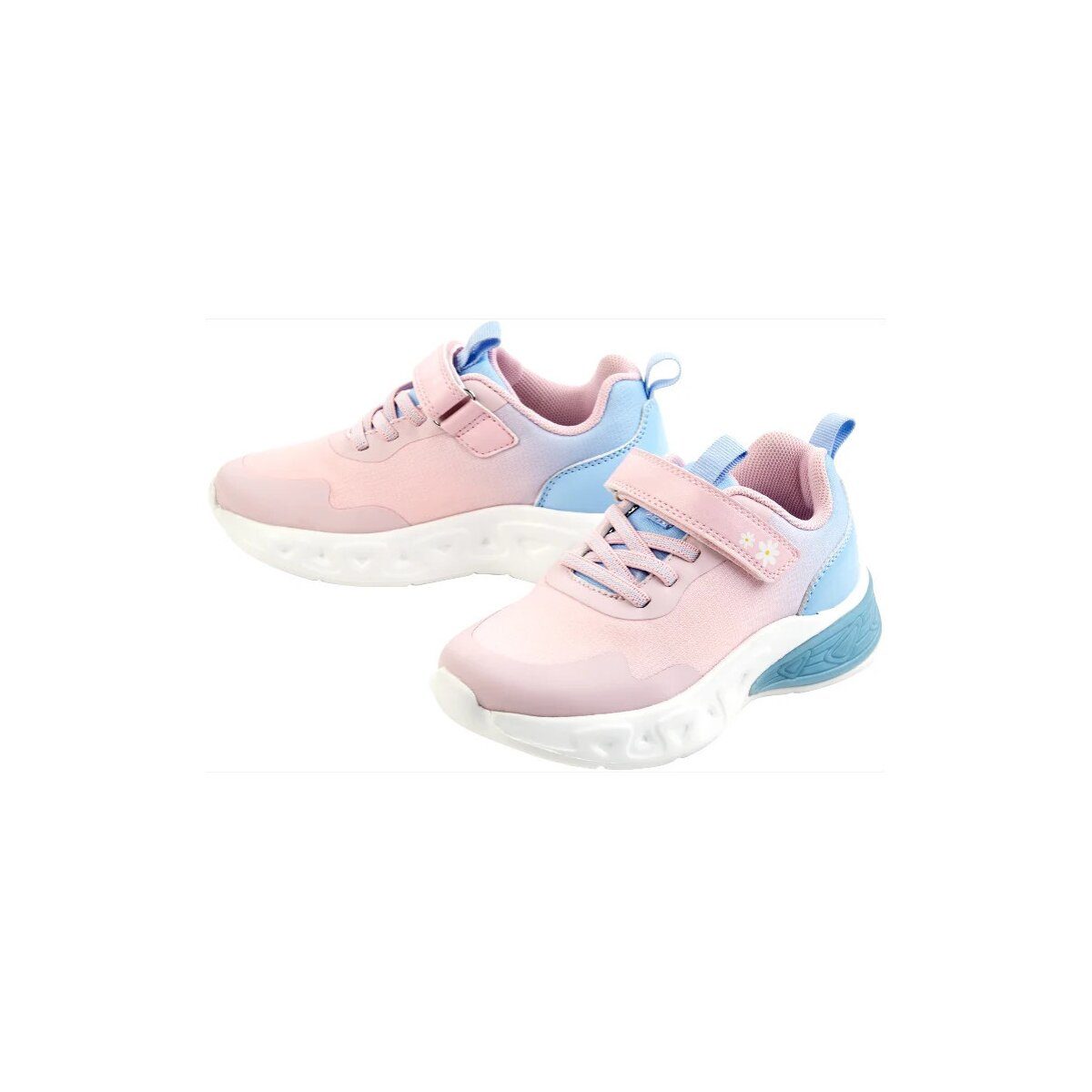 lupilu® toddler sneakers for girls with flashing light, 27, pink/blue