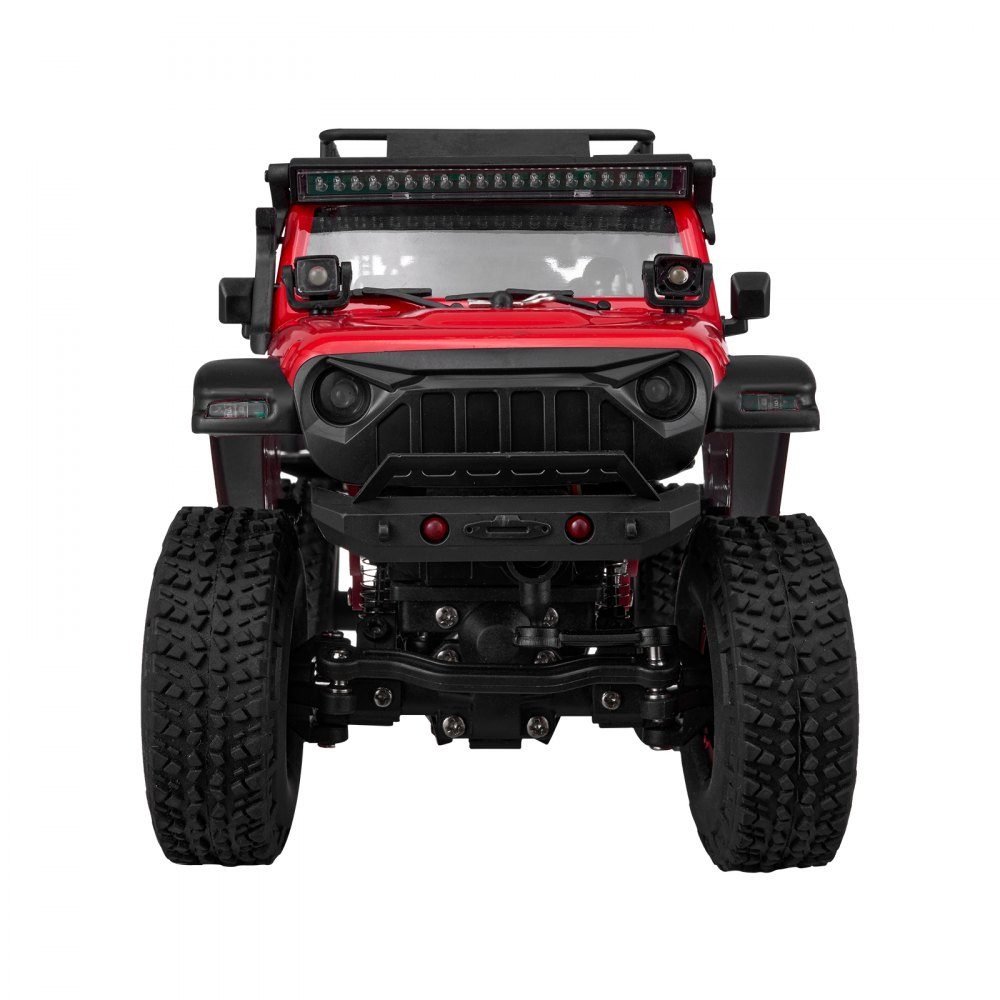 Remote control car, 1:24 scale RC car, all-terrain 4x4 off-road vehicle with full lighting and 2 rechargeable batteries, 2-speed hobby racing car as a gift for children aged 14 and over