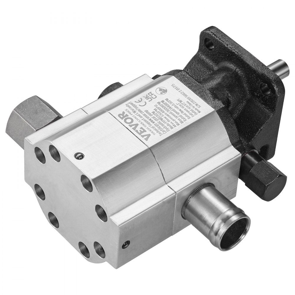 Hydraulische houtsplijtpomp, 13 GPM, 2-traps 3000 PSI houtsplijtpomp, 1" inlaat 1/2" NPT uitlaat 3600 RPM aluminium hydraulische tandwielpomp voor houtsplijter met kleine motor, sneeuwploeg