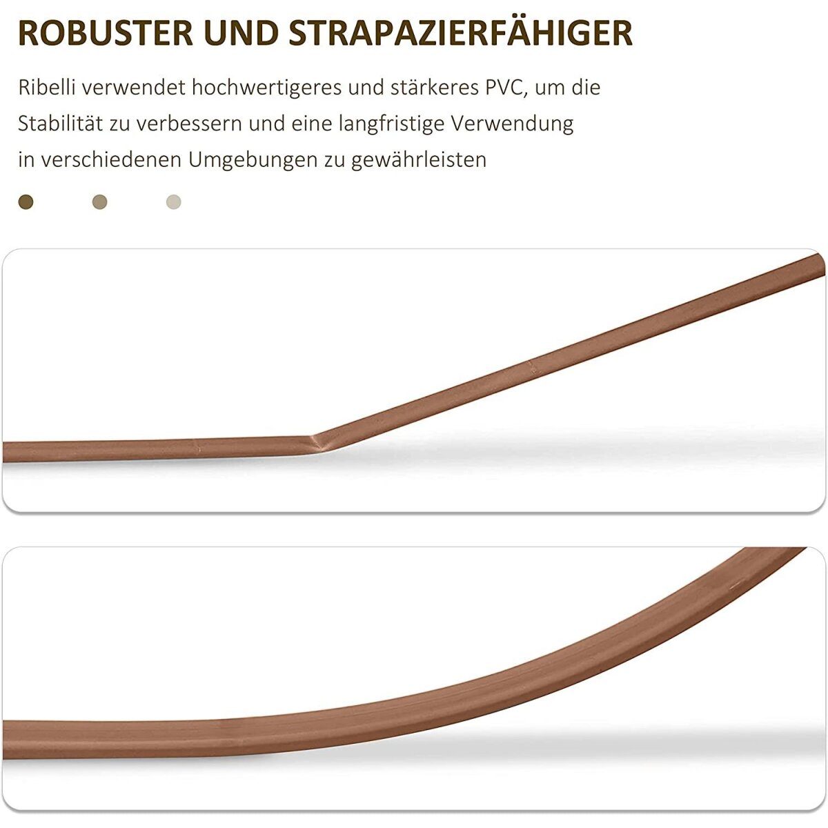 Ribelli Sichtschutzmatte, aus PVC, 140 x 500 cm, braun