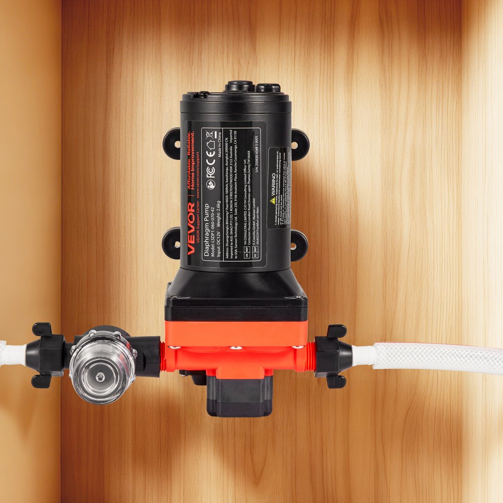 Diaphragm Pump 12V DC 22.7L/min Self-Priming 4 Chamber Diaphragm Water Pump with Automatic Pressure Switch 4.8bar Pressure for Motorhome Caravan Ship Yacht Car Wash Diaphragm Pump 12V DC 22.7L/min Self-Priming 4 Chamber Diaphragm Water Pump with Automatic Pressure Switch 4.8bar Pressure for Motorhome Caravan Ship Yacht Car Wash