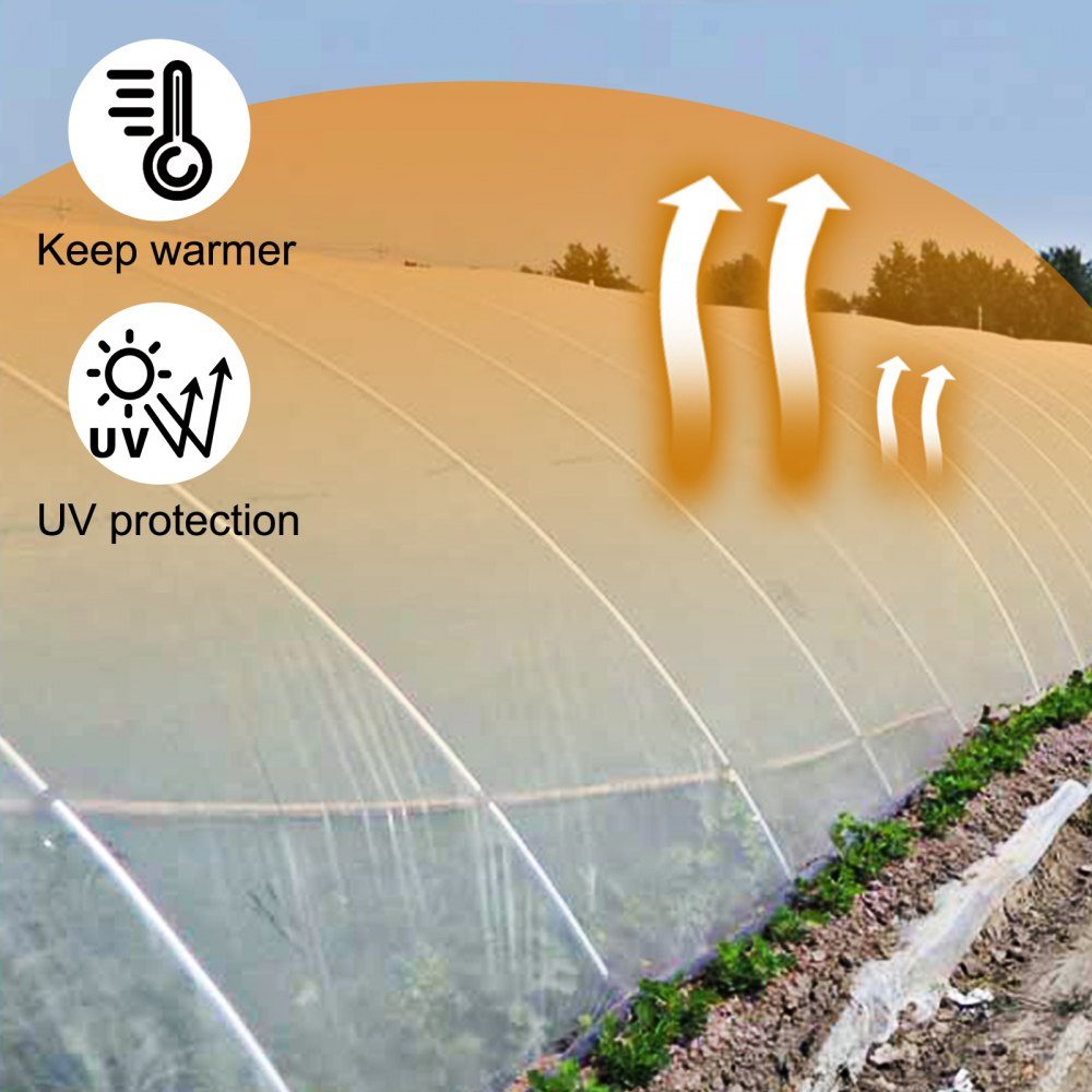 Greenhouse film, 3 x 7.6 m transparent cold frame cover garden film, film thickness 0.15 mm greenhouse PE greenhouse tarpaulin greenhouse film PE greenhouse film, greenhouse film greenhouse film