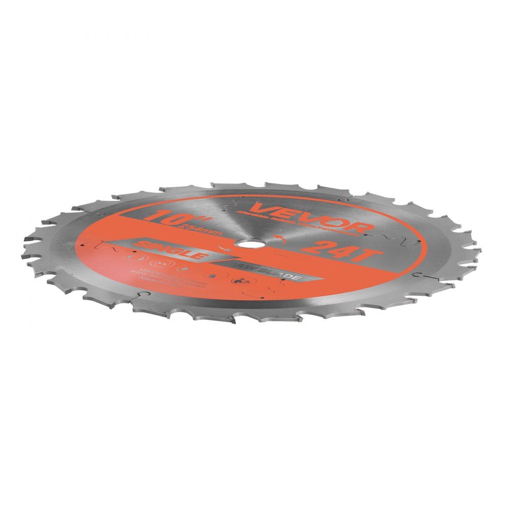Circular saw blade (254mm diameter, 24 sharp teeth and 2.5mm thickness), ideal for plywood, OSB hardwood, compatible with circular saws, alloy saw blade with noise reducing heat dissipation