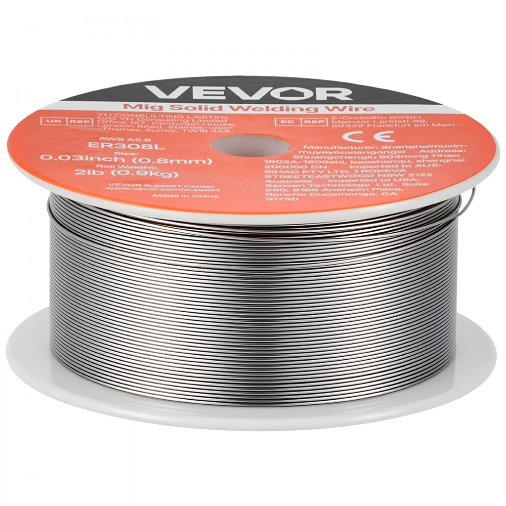 Fil de soudage MIG 0,8 mm Fil de soudage solide ER308L Fil blindé au gaz Rouleau de fil en acier inoxydable de 0,9 kg avec une capacité d'alimentation élevée pour le soudage sous protection gazeuse dans toutes les positions de soudage 1 pièce Fil de soudage MIG 0,8 mm Fil de soudage solide ER308L Fil blindé au gaz Rouleau de fil en acier inoxydable de 0,9 kg avec une capacité d'alimentation élevée pour le soudage sous protection gazeuse dans toutes les positions de soudage 1 pièce
