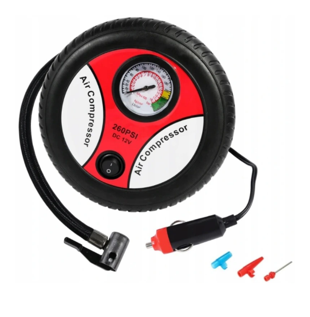 KOMPRESOR ELEKTRYCZNY CZNY GNIAZDO ZAPALNICZKI 260PSI 12V PS1052 - Nr kat. HT-50773