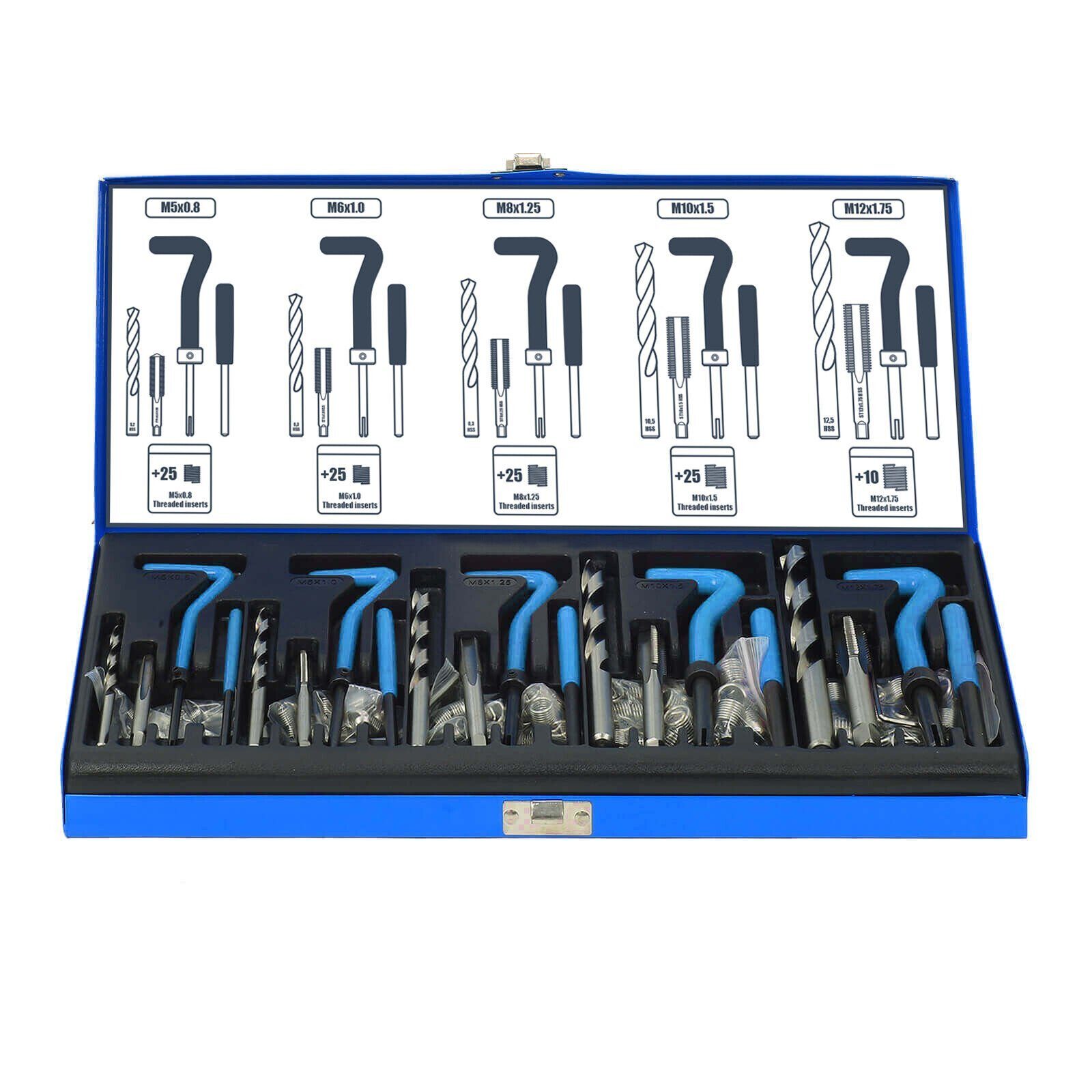 Thread repair tool 131 pieces. M5-M12 tap set