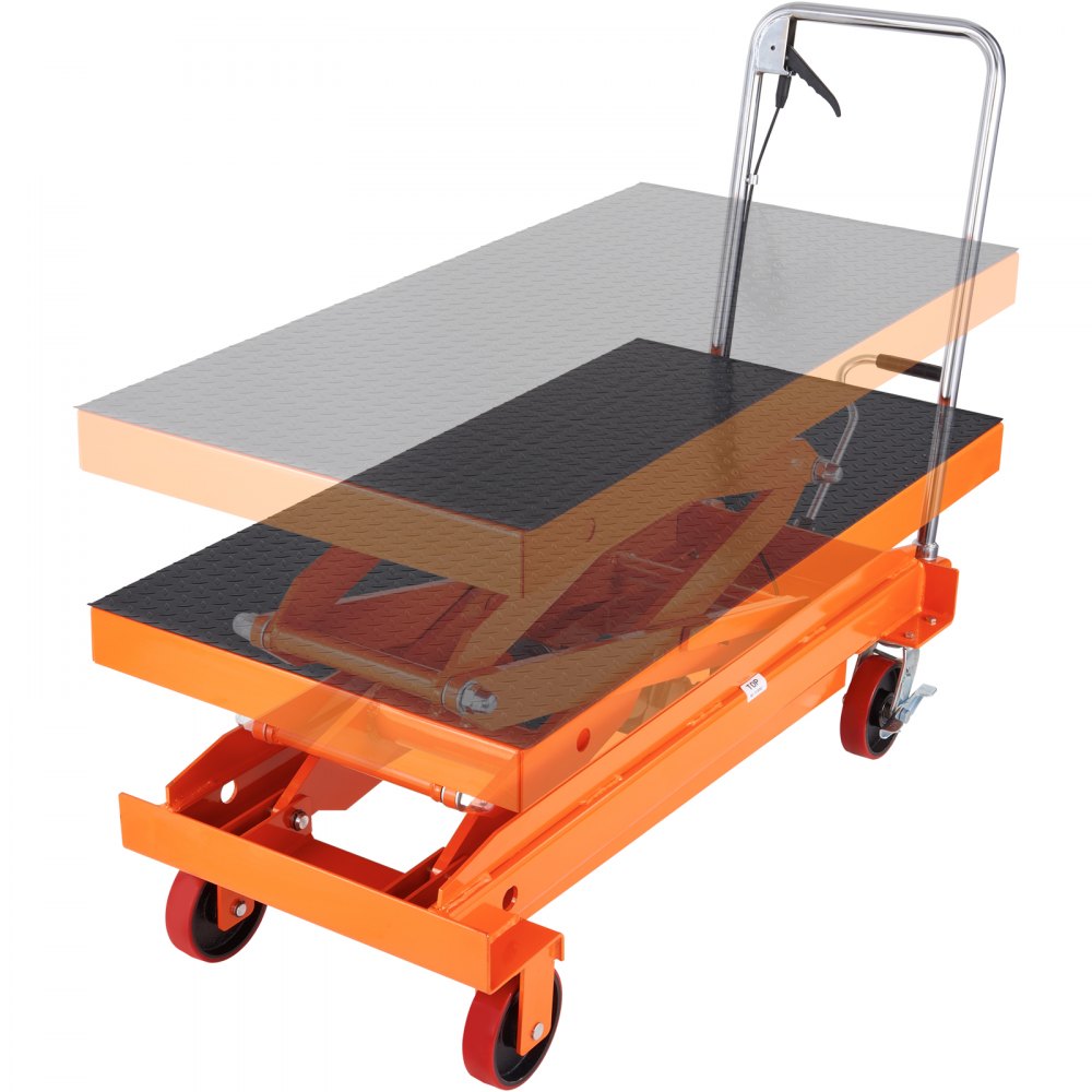 Hydraulic Lift Table Cart, 1,800 lbs Load Capacity, 59.5" Lift Height, Manual Double Scissor Lift Table with 4 Wheels and Non-Slip Base, Hydraulic Scissor Cart for Material Handling and Transportation Hydraulic Lift Table Cart, 1,800 lbs Load Capacity, 59.5" Lift Height, Manual Double Scissor Lift Table with 4 Wheels and Non-Slip Base, Hydraulic Scissor Cart for Material Handling and Transportation