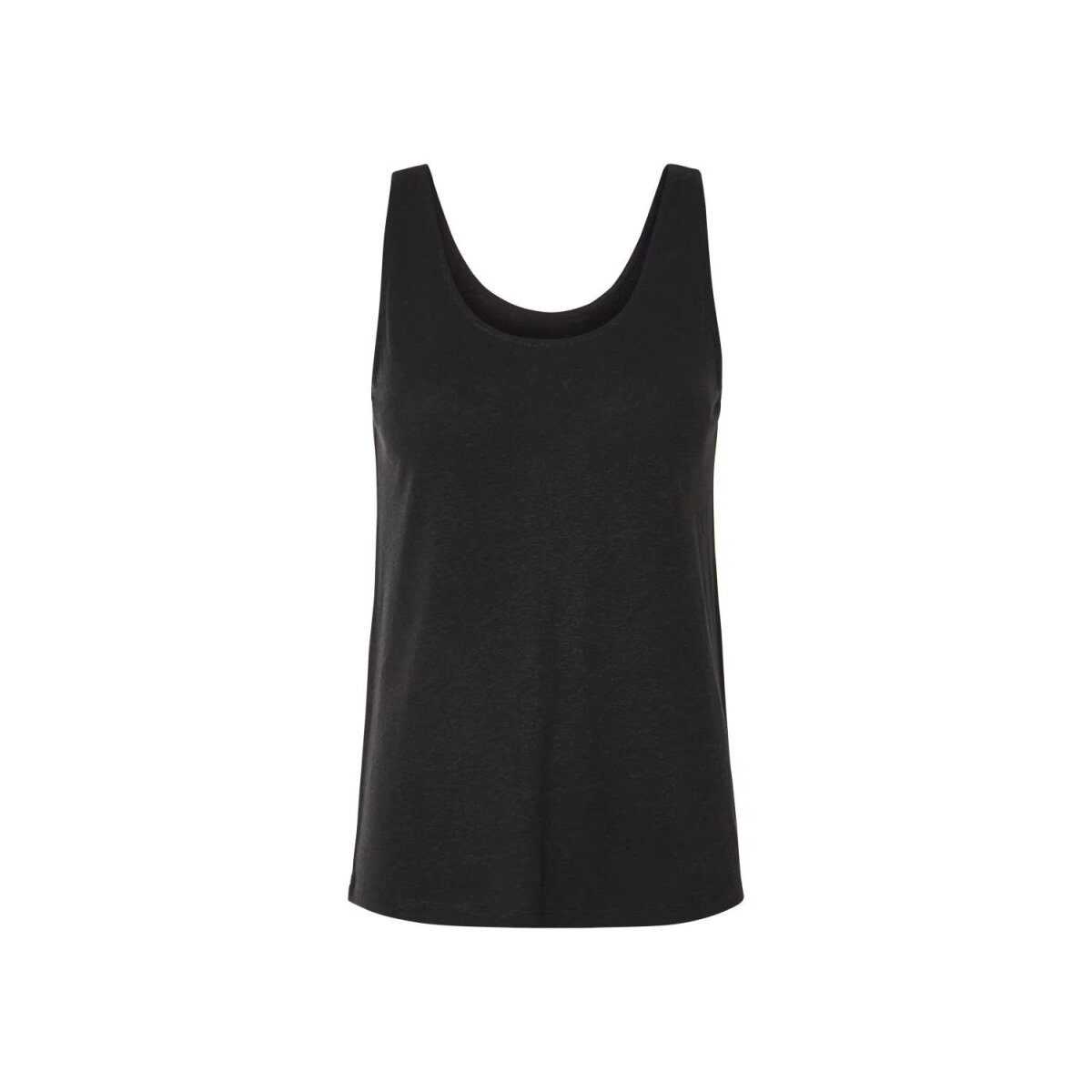 esmara® women's linen top / linen spaghetti top, M, black