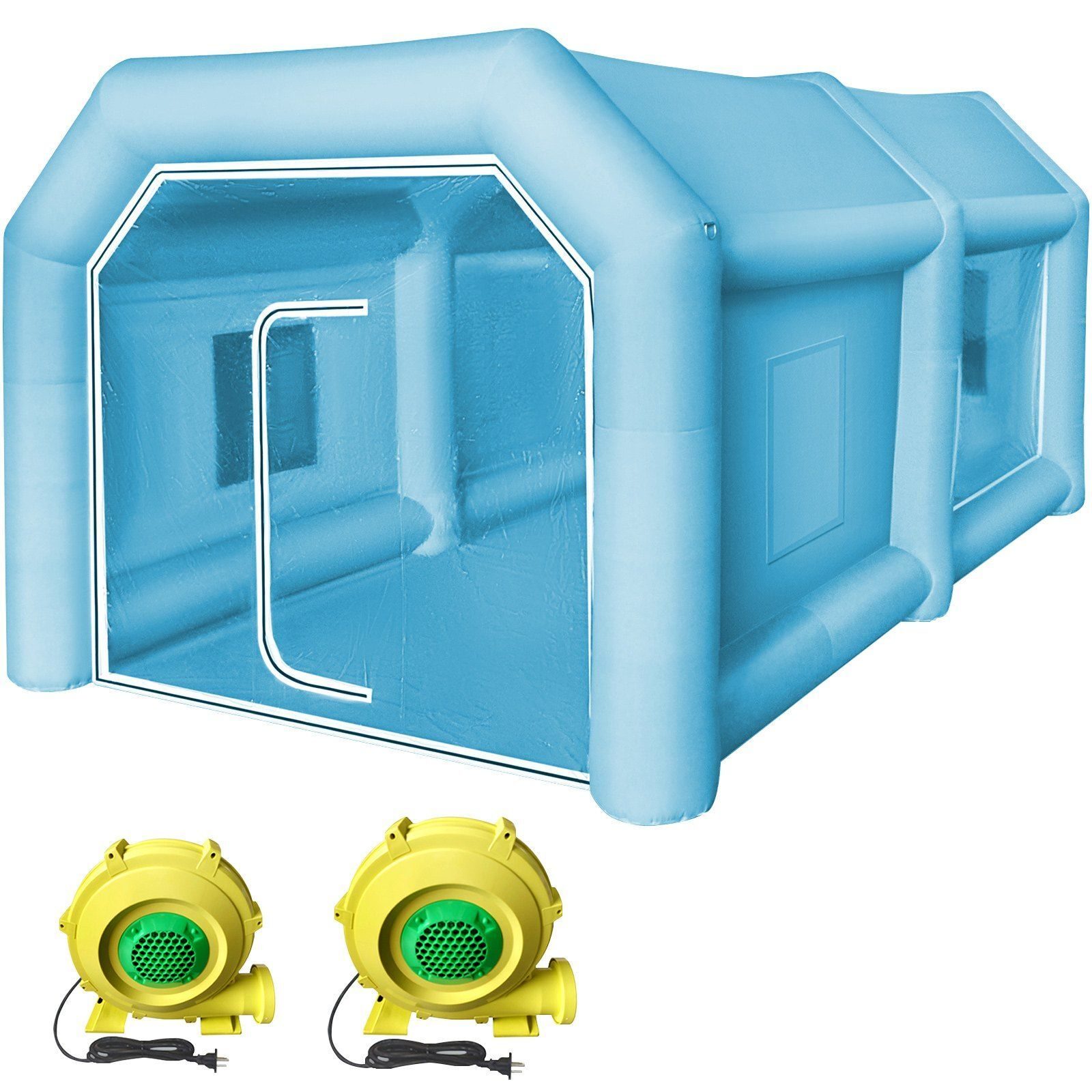 Ensemble complet de peintres mobiles, cabine de peinture gonflable pour voiture, cabine de peinture 4 x 2,5 x 2,2 m