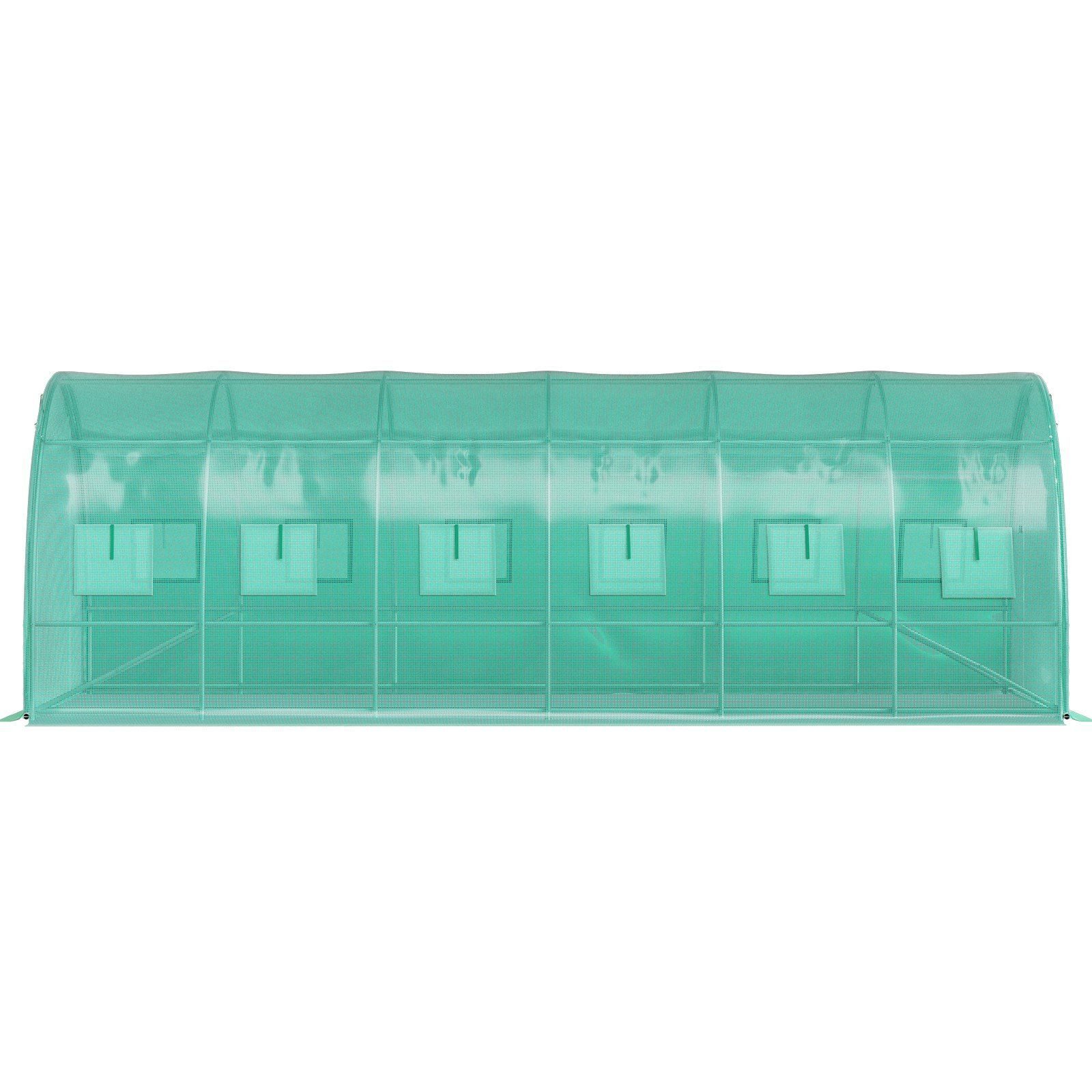 Szklarnia foliowa 6,1 x 3 x 2,1 m, Szklarnia z dachem łukowym, Rama ze stali ocynkowanej, 140 g/cm3, Przenośna szklarnia z PE, Wodoodporna i odporna na promieniowanie UV, Zimna rama, Nadaje się do uprawy warzyw, kwiatów, roślin, Zielony