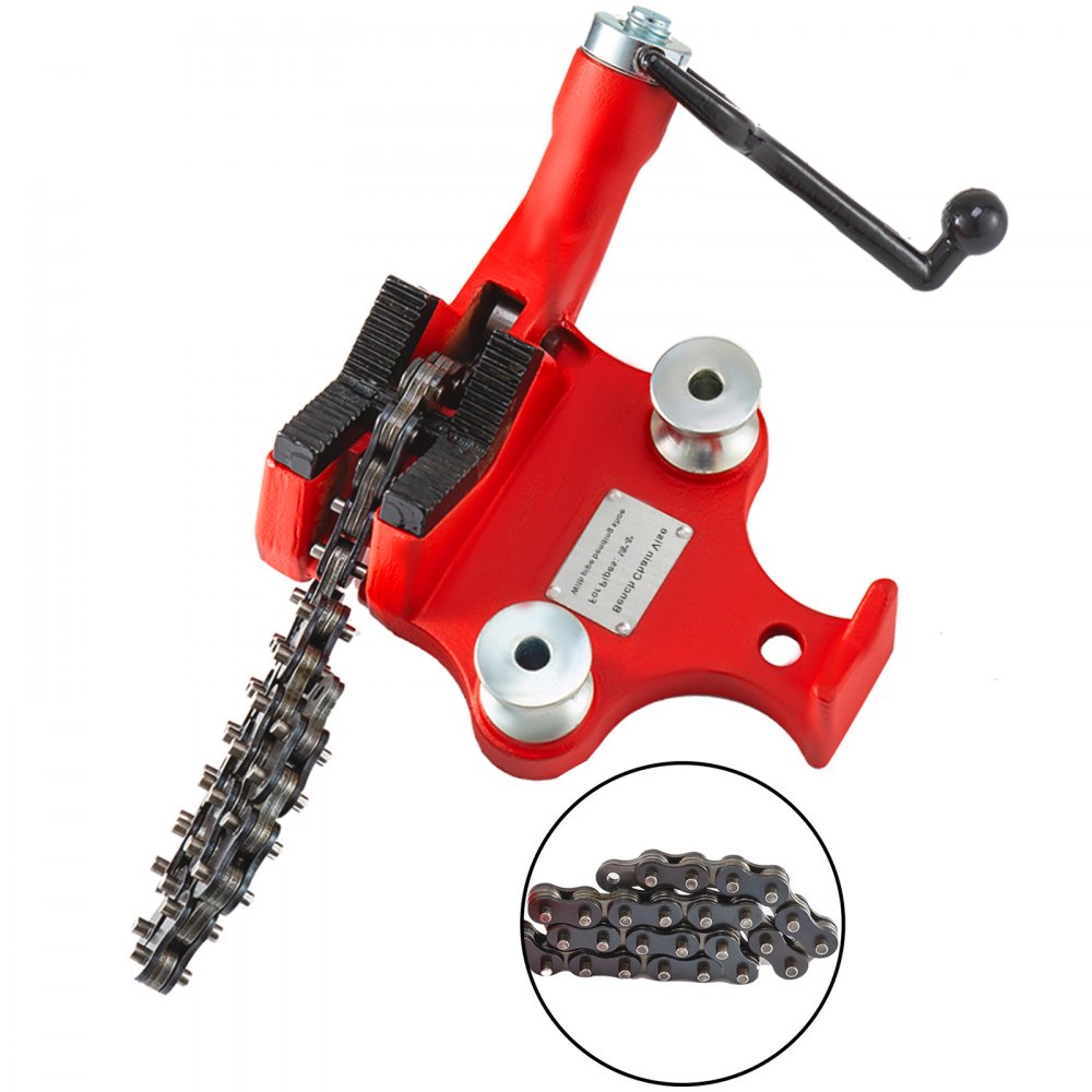 Schraubkettenschraubstock für 3,175 bis 127 mm Rohrschraubstock mit Kurbel Schraubkettenschraubstock für 3,175 bis 127 mm Rohrschraubstock mit Kurbel