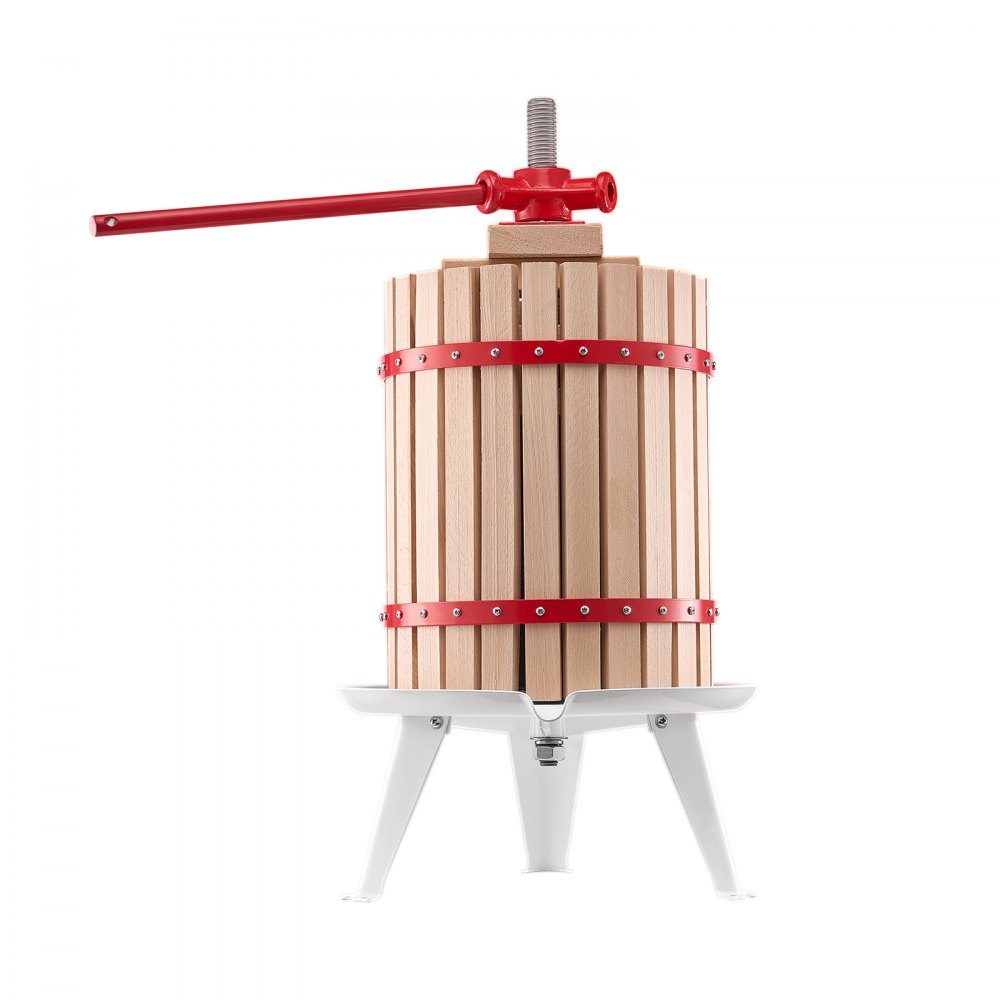 Fruit Wine Press, Fruit Grinder (18L), with Solid Wood Basket with 8 Blocks, Heavy Duty Manual Juicer, Cider Press, Apple Press, Grape Press, Olive Oil Press with Handle, Juicer for Kitchen