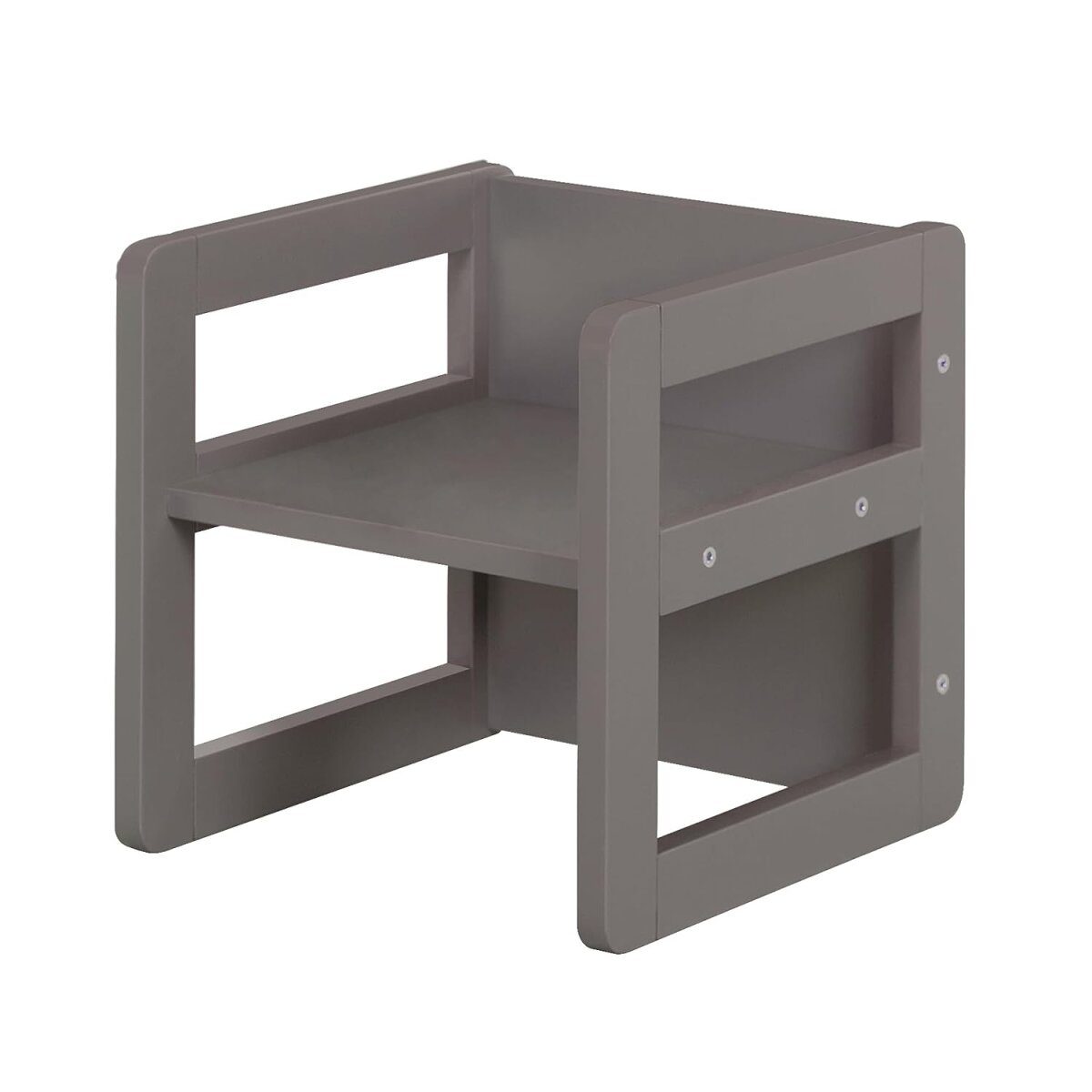 roba children's seating group 3in1 - reversible stool & table - convertible into a children's bench, anthracite