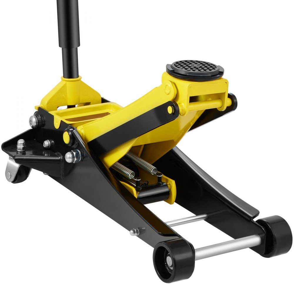 Car Jack, 3 Ton Low Jack Heavy Duty Steel Racing Car Jack with Dual Piston Quick Lift Pump, Jack Lift Range 3.35"-19.69