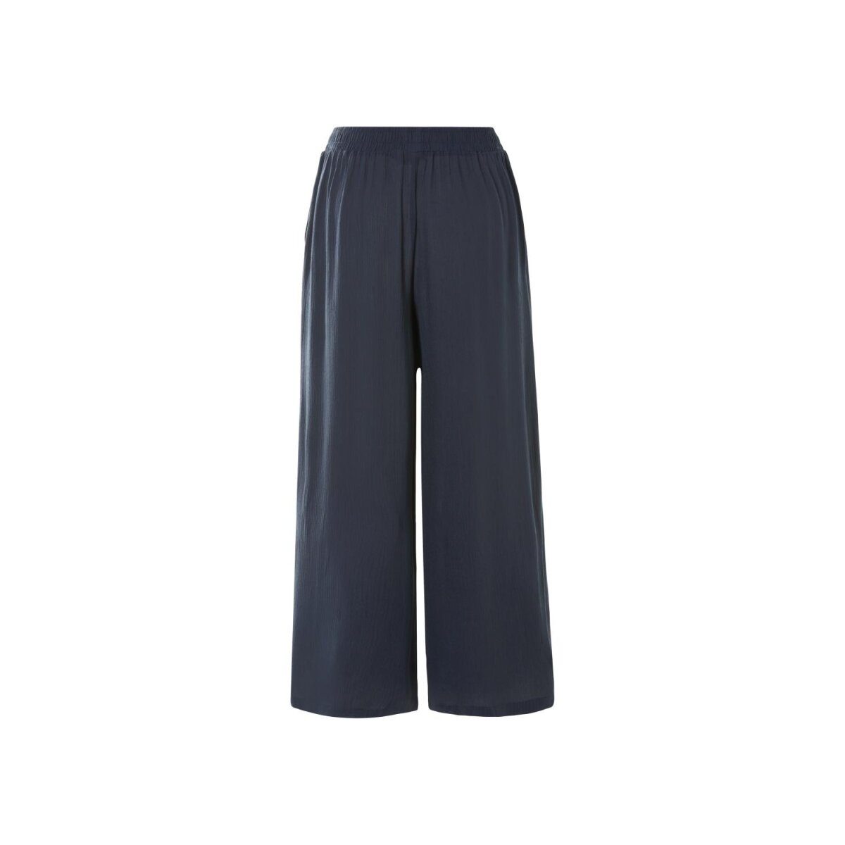 esmara® women's wide-leg trousers, with crinkle structure (navy blue, M (40/42))