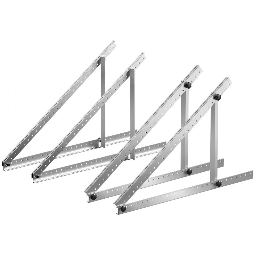 Set of 2 Solar Panel Brackets 45" 0 to 90° Adjustable Solar Panel Brackets for 100-400W Solar Panel Lightweight Aluminum Brackets with Folding Tilt Legs for RV Boat