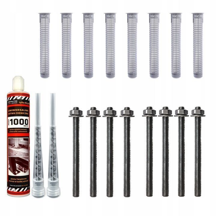 Injektionsmörtel-Verbundmörteldübel Chemie Schwerlast-Sortiment-Set M10