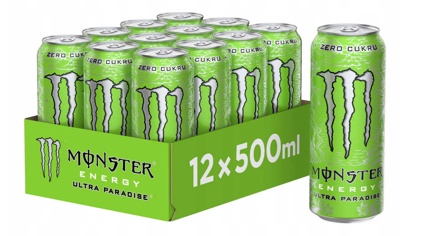 Monster Ultra Paradise - energy drink, 0.5l (pack of 12)