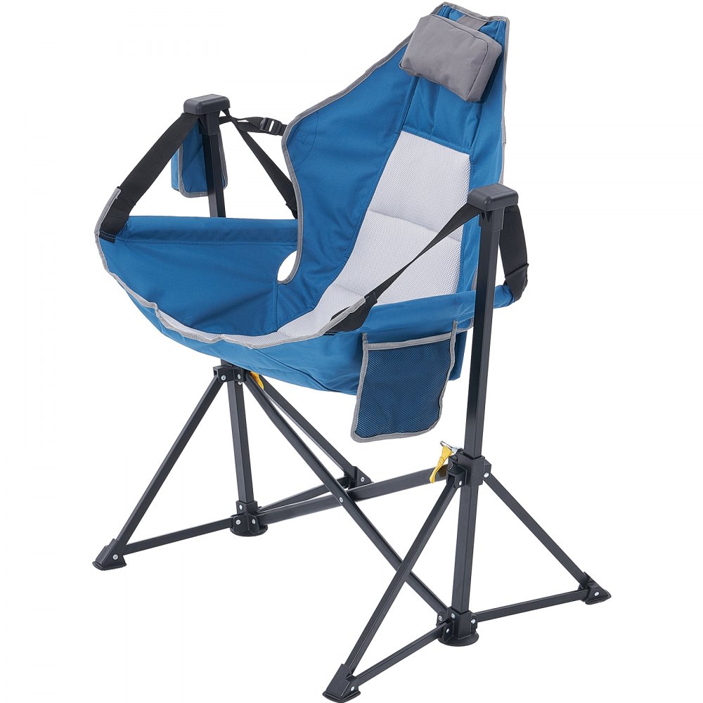 Chaise de camping inclinable, capacité de charge de 300 livres, chaise suspendue de camping, chaise pliante avec porte-gobelet, sac de rangement, appui-tête et dossier réglable, pour le camping et autres activités de plein air Chaise de camping inclinable, capacité de charge de 300 livres, chaise suspendue de camping, chaise pliante avec porte-gobelet, sac de rangement, appui-tête et dossier réglable, pour le camping et autres activités de plein air