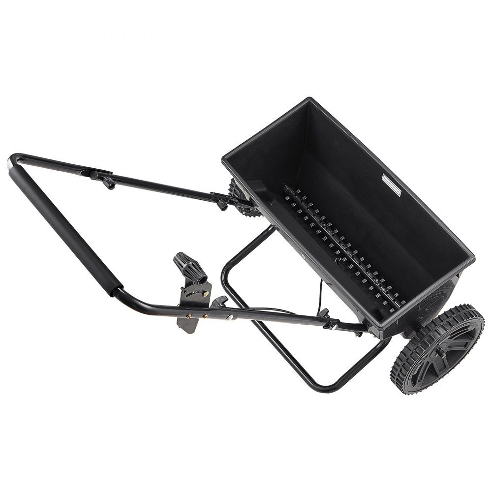 Spreader, 22.6 kg capacity, centrifugal spreader with filling funnel, 460 mm spreading width & 10 adjustment options, 25.4 cm tires, fertilizer spreader for seeds, fertilizer